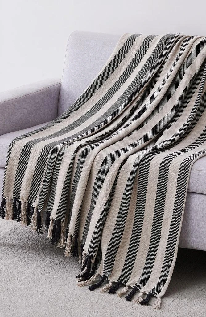 商品SOUTHSHORE FINE LINENS|Striped Cotton Luxury Blanket,价格¥341,第1张图片