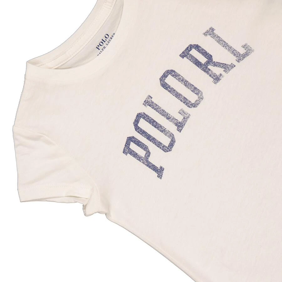 商品Ralph Lauren|Girls Deckwash White Graphic Cotton T-Shirt,价格¥148,第3张图片详细描述