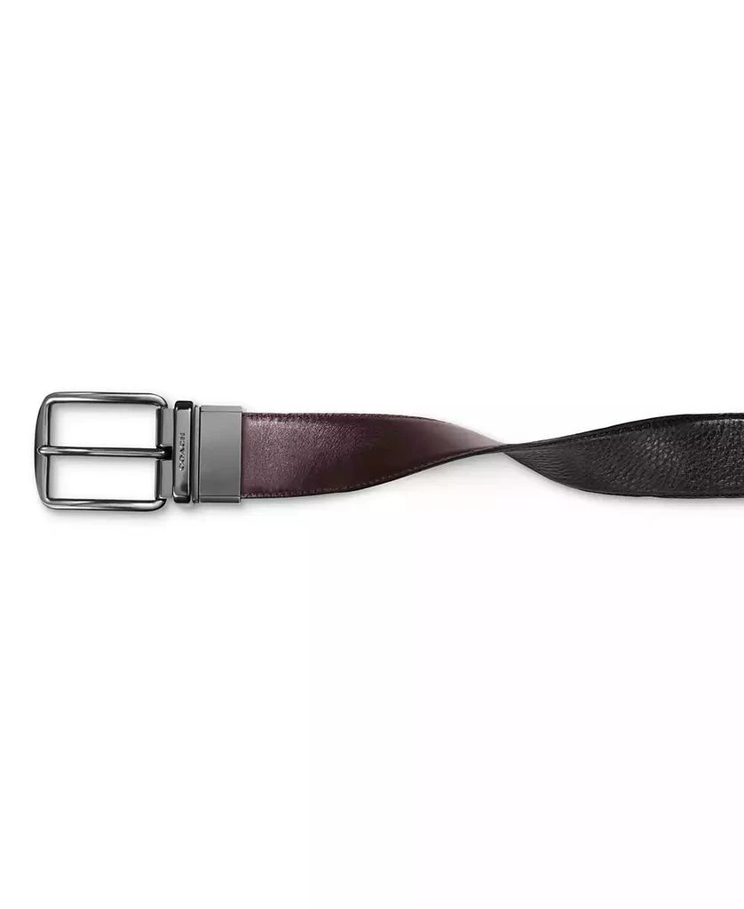 商品Coach|男士时尚鹅卵石纹皮带38毫米宽,价格¥1458,第2张图片详细描述