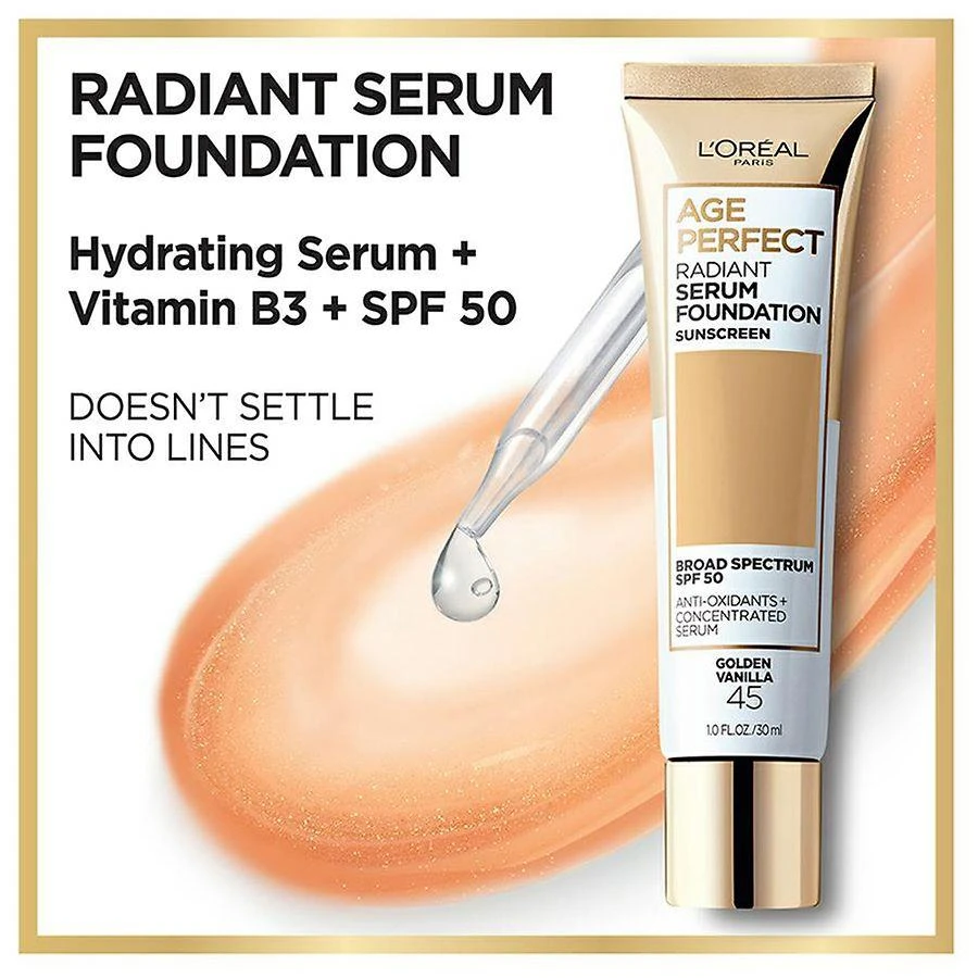 L'Oreal Paris Age Perfect Radiant Serum Foundation with SPF 50 5