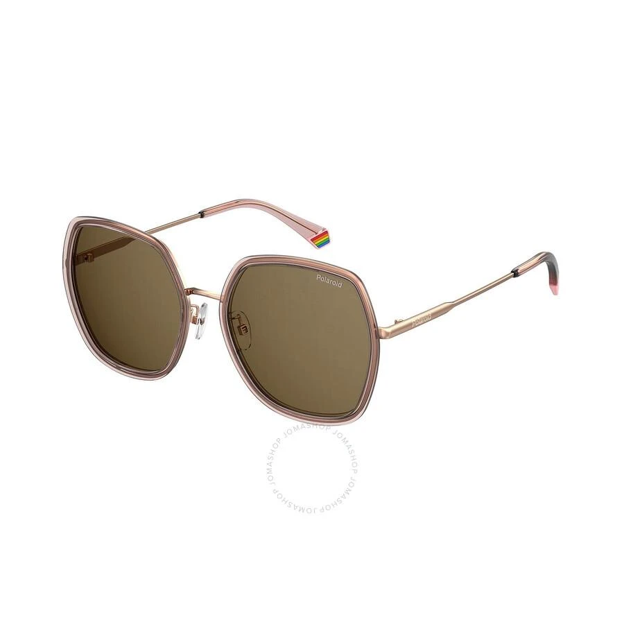 商品Polaroid|Polarized Bronze Geometric Ladies Sunglasses PLD 6153/G/S 035J/SP 58,价格¥149,第1张图片