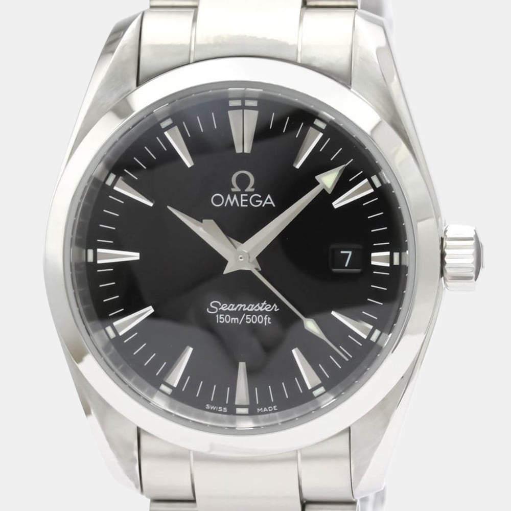 Omega Black Stainless Steel Seamaster Aqua Terra 2518.50 Automatic Men's Wristwatch 36 mm商品第2张图片规格展示