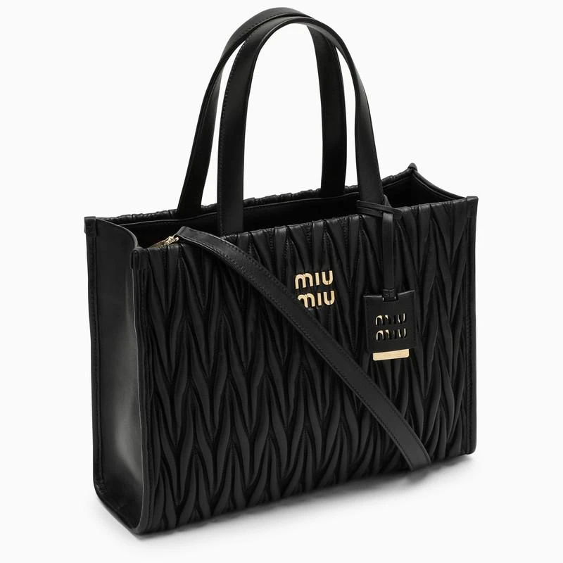 商品Miu Miu|Black quilted nappa leather bag,价格¥14182,第3张图片详细描述