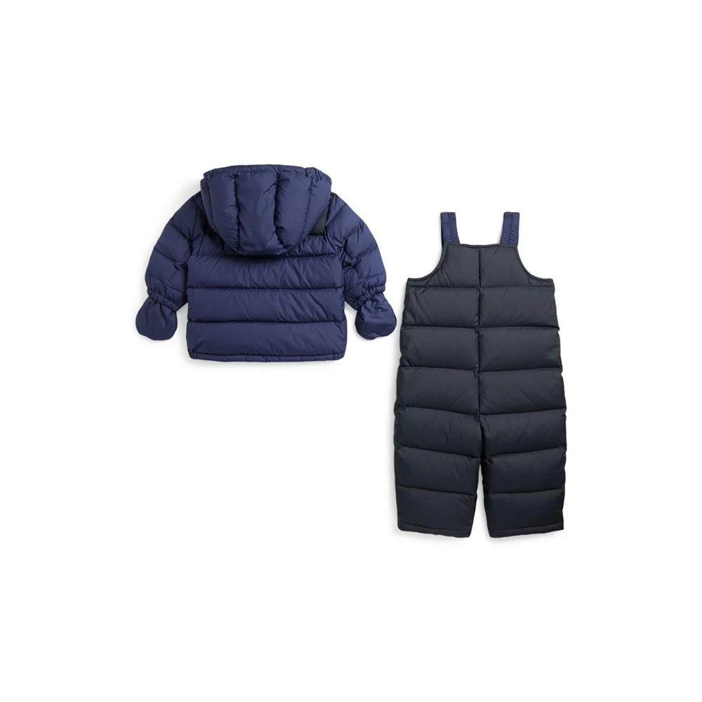 商品Ralph Lauren|Baby Boys Water-Repellent Down Snowsuit Jacket and Overall Set,价格¥1828,第3张图片详细描述