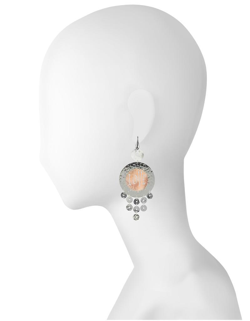 商品Rosato 洛萨朵|Rose Gold Tone Sterling Silver Love Round Earrings,价格¥1238,第4张图片详细描述