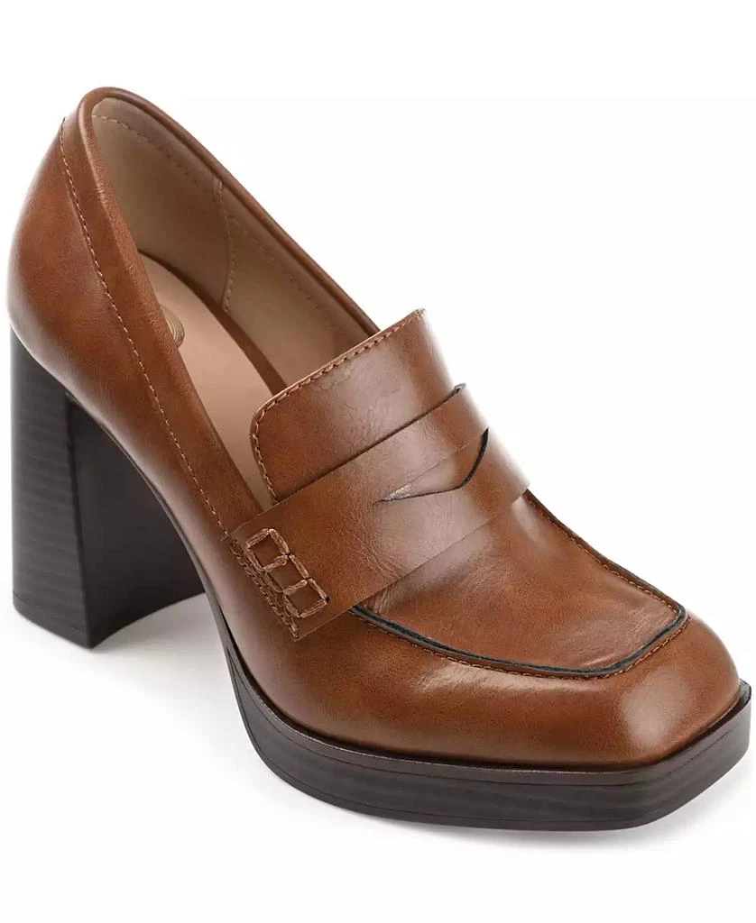 商品Journee Collection|Women's Ezzey Block Heel Loafers,价格¥356,第1张图片