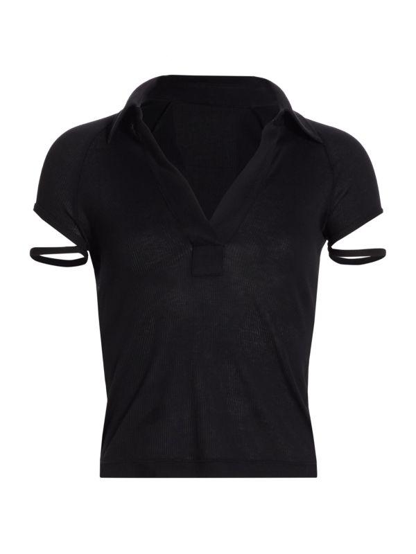 Helmut Lang Strappy Cap Sleeve Polo - Women's Polo Shirts