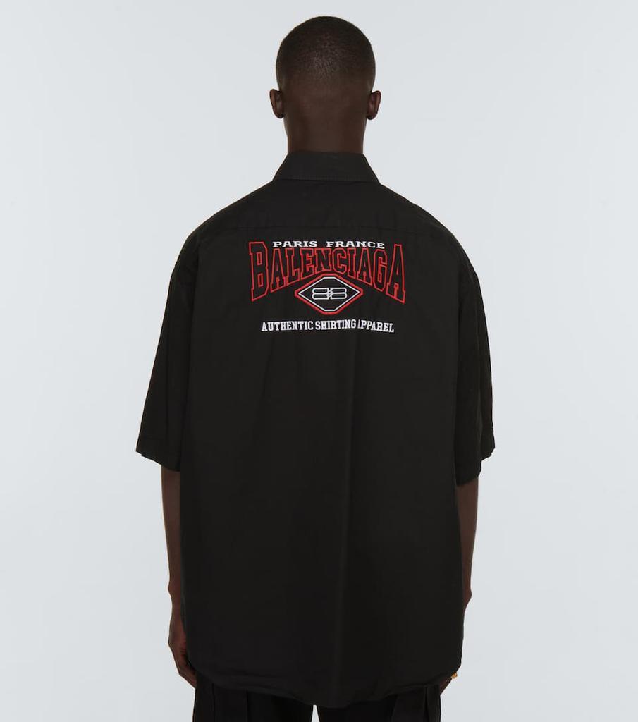 商品Balenciaga|Large BB Icon棉质短袖衬衫,价格¥7486,第6张图片详细描述