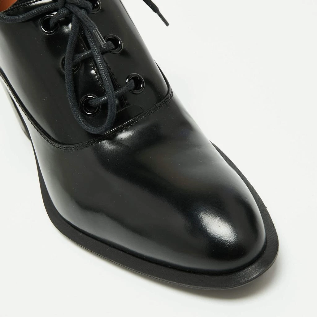 Celine Black Glossy Leather Lace Up Heel Derby Size 41 商品