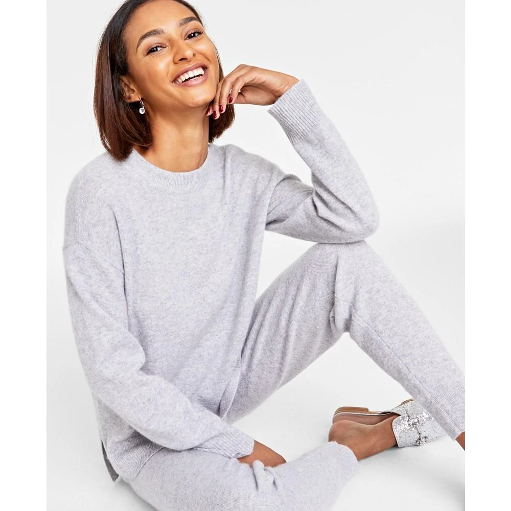 商品Charter Club|Women's 100% Cashmere Crewneck Drop-Hem Sweater, Created for Macy's,价格¥552,第3张图片详细描述