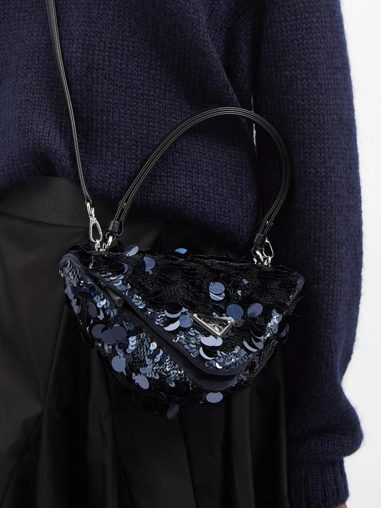 商品Prada|Sequinned leather triangle shoulder bag,价格¥22871,第3张图片详细描述