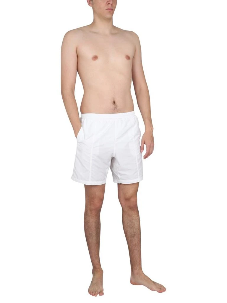 商品AMI|AMI Paris Logo-Embroidered Elasticated Waistband Swim Shorts,价格¥1262,第4张图片详细描述