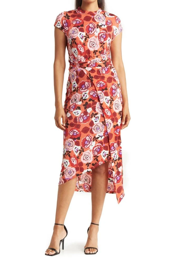 商品Donna Morgan|Floral Short Sleeve O-Ring Maxi Dress,价格¥229,第1张图片