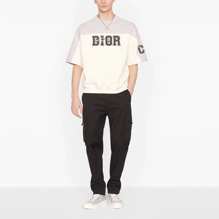 商品[国内直发] Dior|迪奥 季度新品 宽松套头短袖T恤 男款 拼色,价格¥3583,第8张图片详细描述