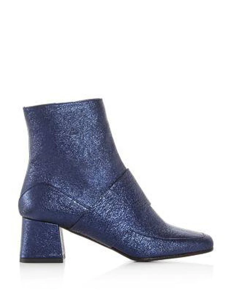 商品Aska|Goldie Metallic Block Heel Booties ,价格¥1852,第2张图片详细描述