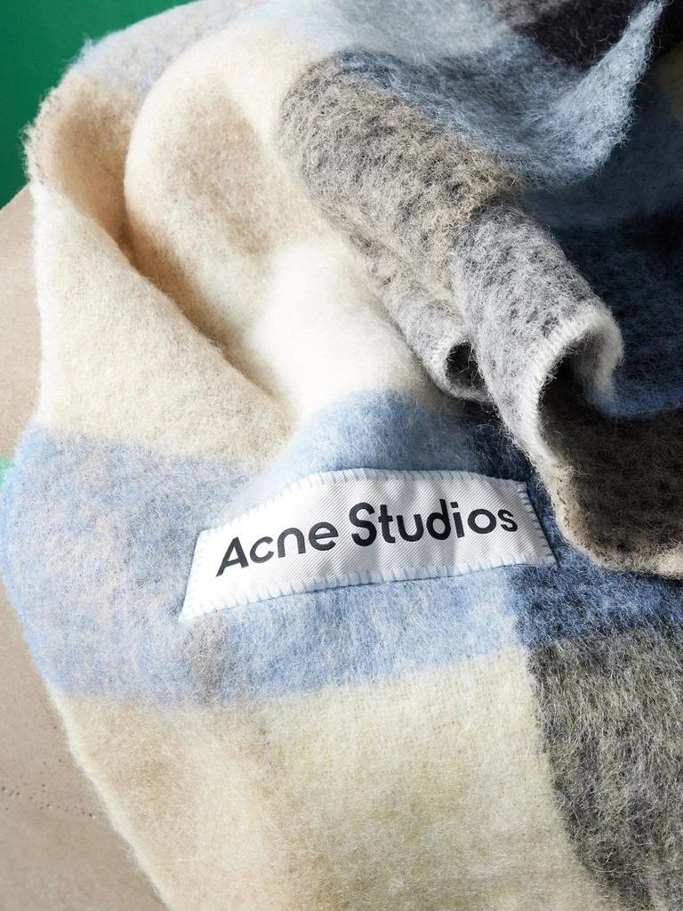 商品Acne Studios|Fringed check felted scarf,价格¥2700,第2张图片详细描述