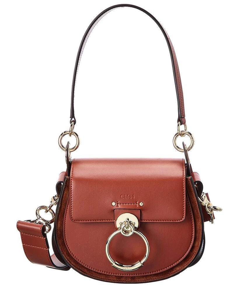 商品Chloé|Chloe Tess Small Leather & Suede Shoulder Bag,价格¥10975,第1张图片