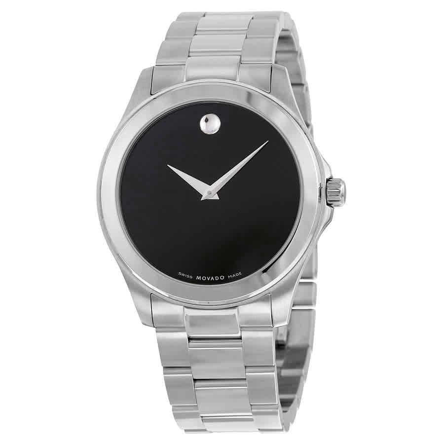 Movado Junior Sport Black Dial Stainless Steel Mens Watch 0605746商品第1张图片规格展示