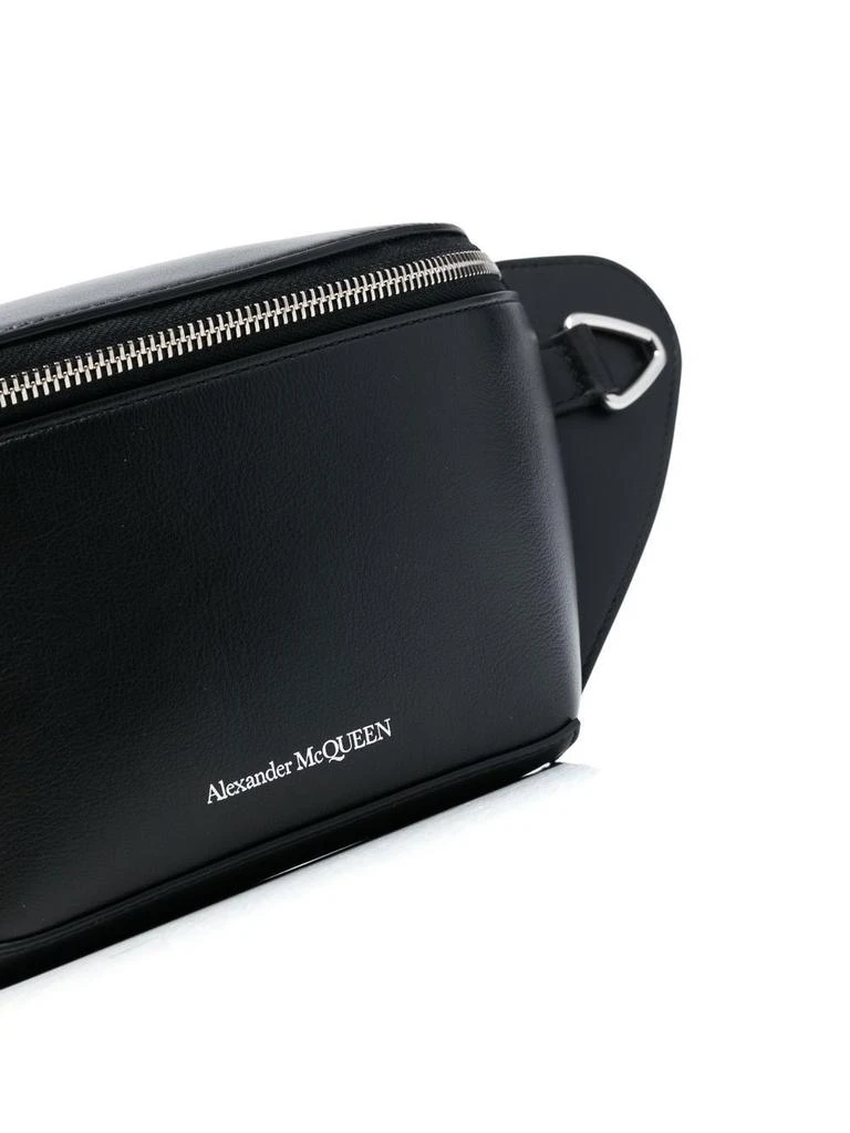 商品Alexander McQueen|Alexander mcqueen men's black leather belt bag,价格¥7734,第5张图片详细描述