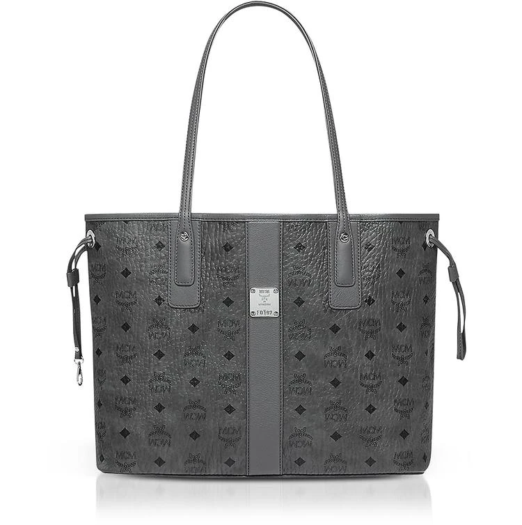商品MCM|MCM Phantom Grey Visetos Medium Reversible Liz Shopper ,价格¥6293,第1张图片