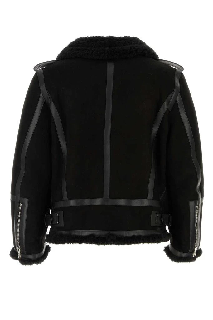 商品Alexander McQueen|Black Shearling And Nappa Leather Jacket,价格¥27995,第2张图片详细描述