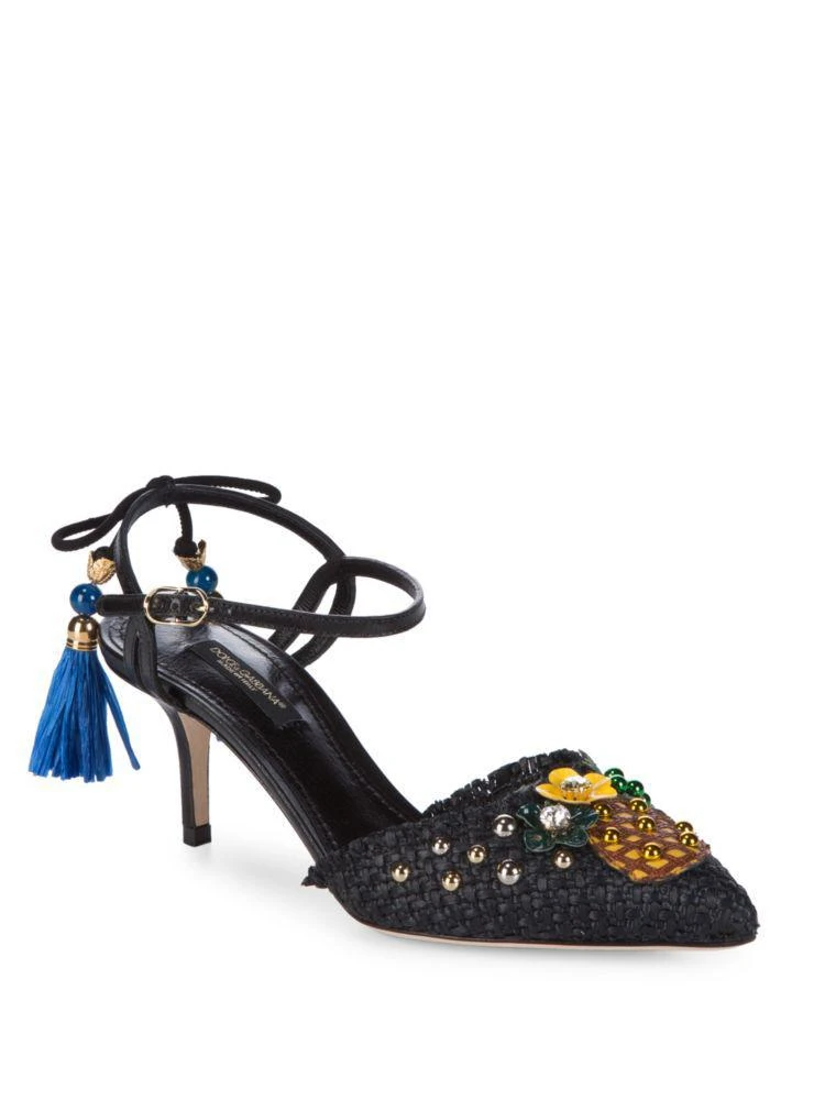 商品Dolce & Gabbana|Woven Ankle-Strap Heels,价格¥3547,第1张图片