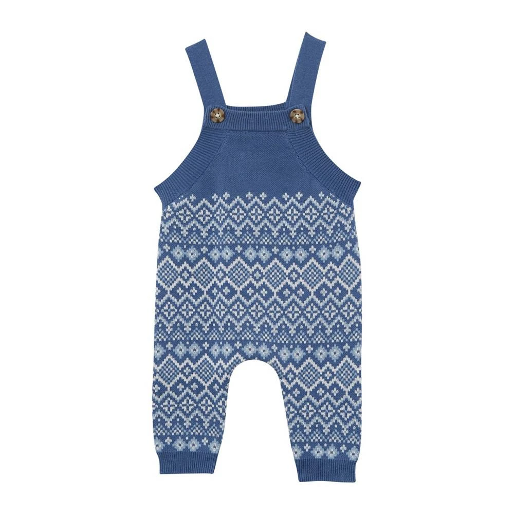 商品Cotton On|Baby Boys and Baby Girls Cleo Jacquard Knit Sleeveless Dungaree Overalls,价格¥231,第1张图片