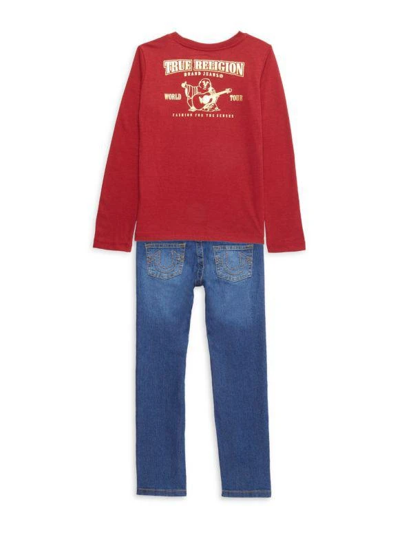 商品True Religion|Little Boy's 2-Piece Graphic Tee & Jeans Set,价格¥238,第2张图片详细描述