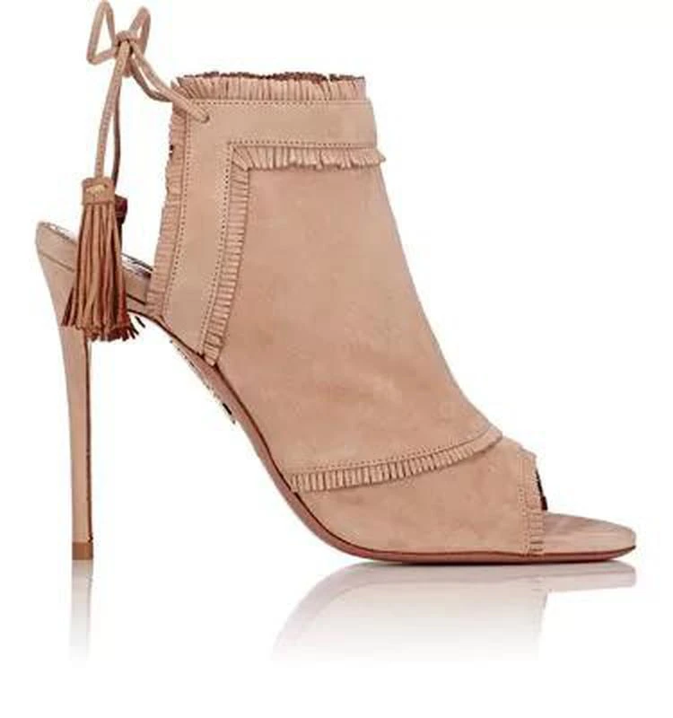 商品Aquazzura|Colorado Back-Tie Ankle Boots,价格¥3414,第1张图片