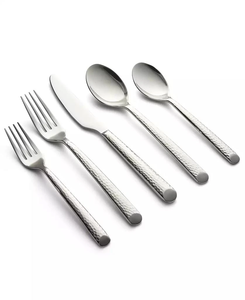 商品Cambridge Silversmiths|Cambridge Elsa Mirror Hammered 20-Pc. Flatware Set, Service for 4,价格¥1099,第1张图片