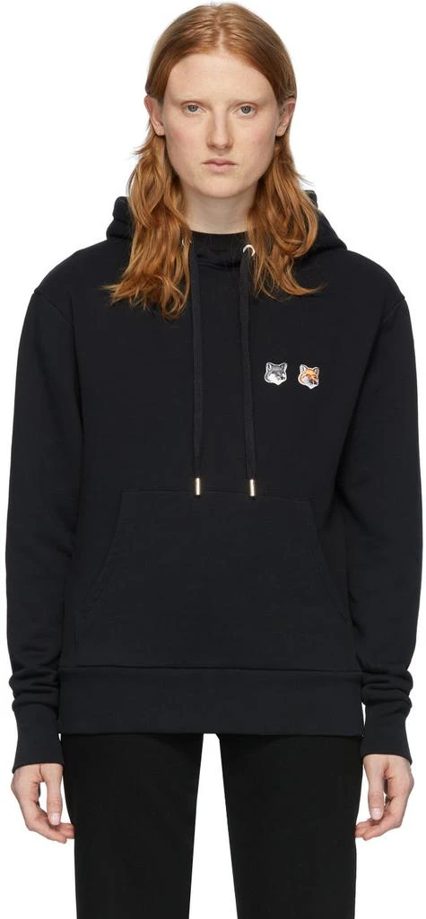 商品Maison Kitsune|Black Double Fox Head Hoodie,价格¥1336,第1张图片