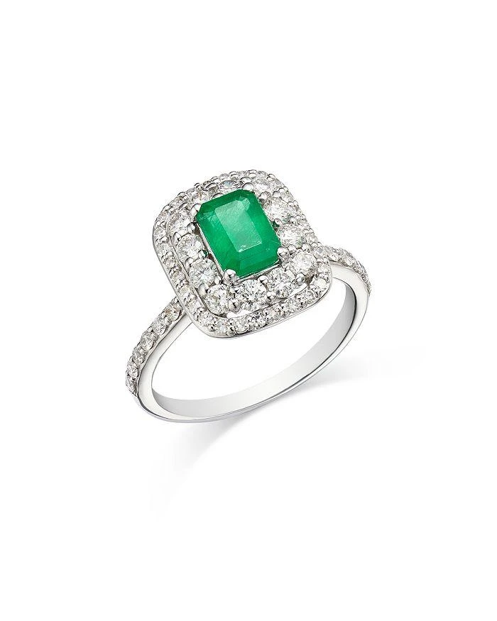 商品Bloomingdale's Fine Collection|Emerald & Diamond Ring in 14K White Gold,价格¥25335,第1张图片详细描述