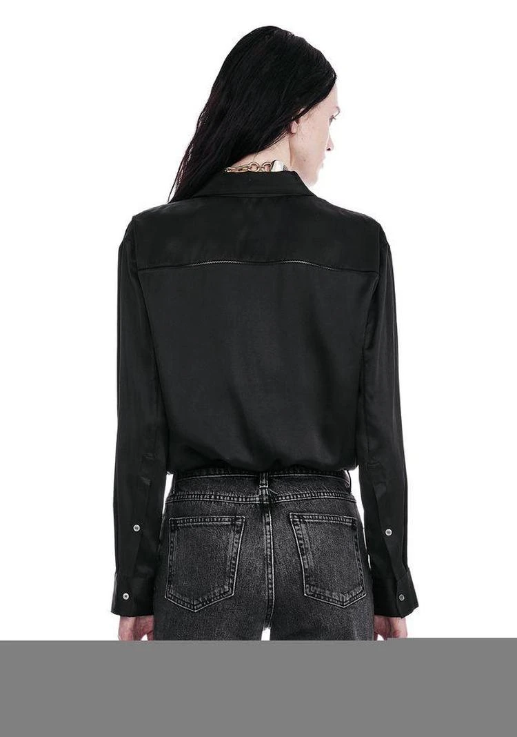 商品Alexander Wang|丝绸长袖衬衣式连体衣,价格¥1462,第5张图片详细描述