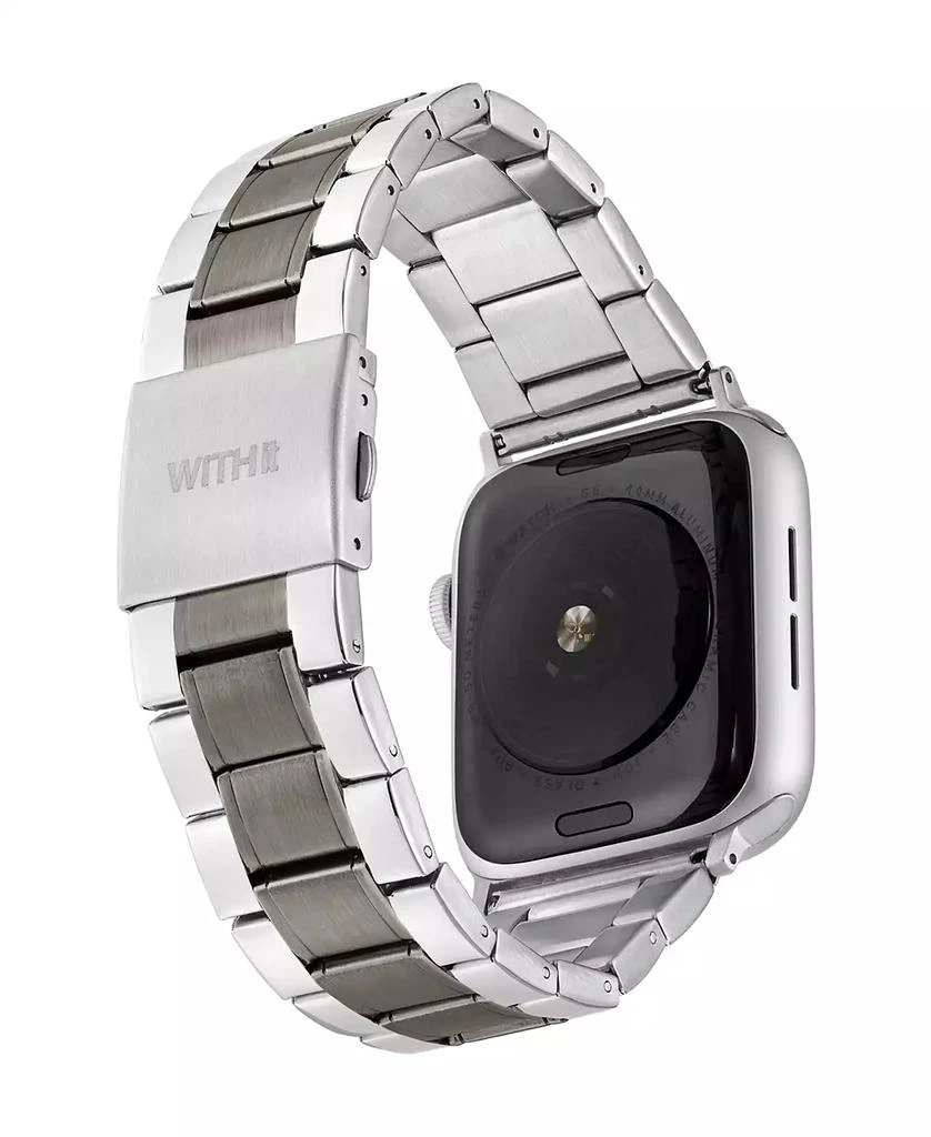 商品WITHit|Black and Silver-Tone Stainless Steel Y-Link Bracelet designed for Apple Watch® 42mm (Series 1-3 only) & 44/45/46/49mm (Ultra & Ultra 2),价格¥373,第2张图片详细描述