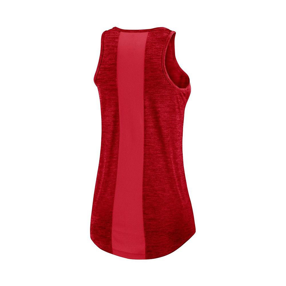 Women's Red St. Louis Cardinals Logo Fade High Neck Performance Tank Top商品第4张图片规格展示