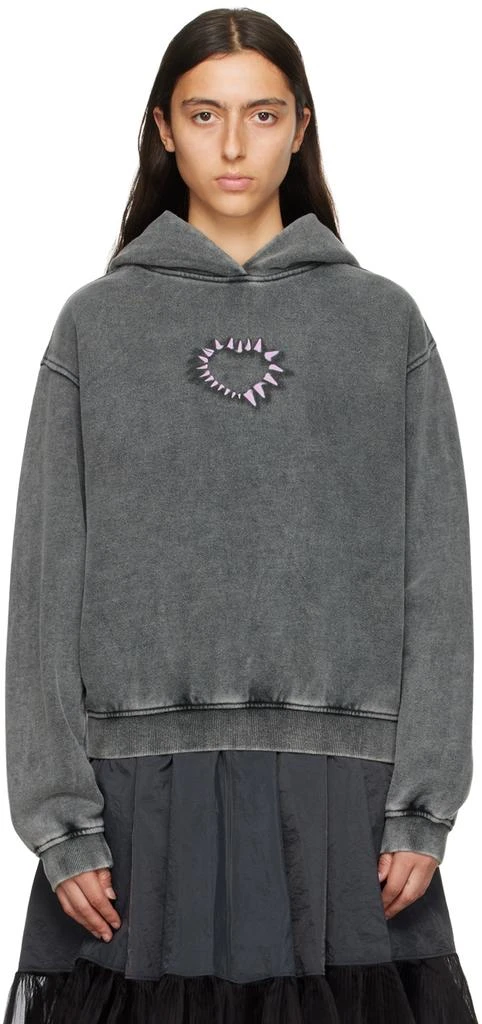 商品We11done|Black Faded Hoodie,价格¥1566,第1张图片