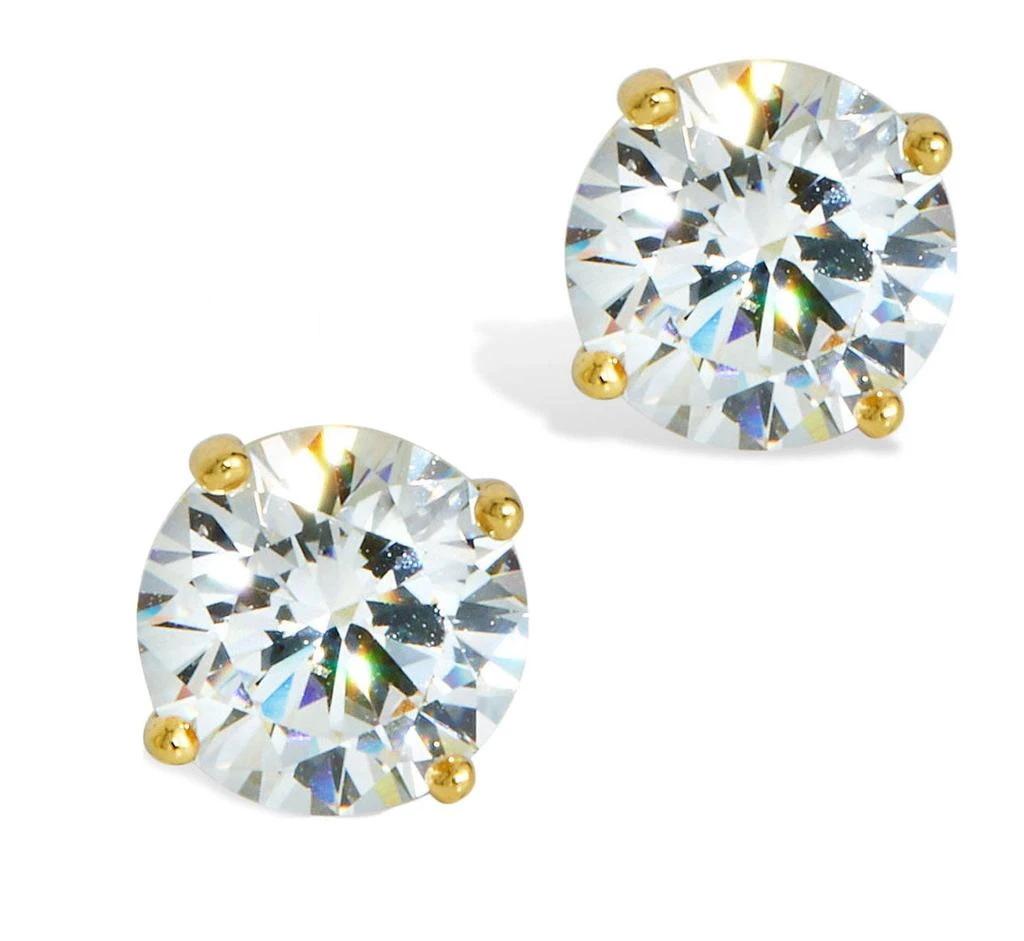商品Savvy Cie Jewels|14Kt White Gold / Ss 6Mm Swarovski Crystal Stud Earrings,价格¥475,第3张图片详细描述