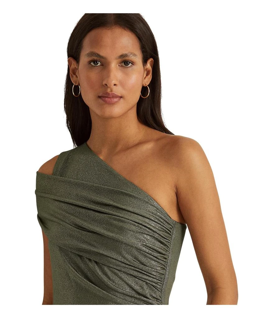 商品Ralph Lauren|Foil Print Jersey One Shoulder Cocktail Dress,价格¥1092,第3张图片详细描述