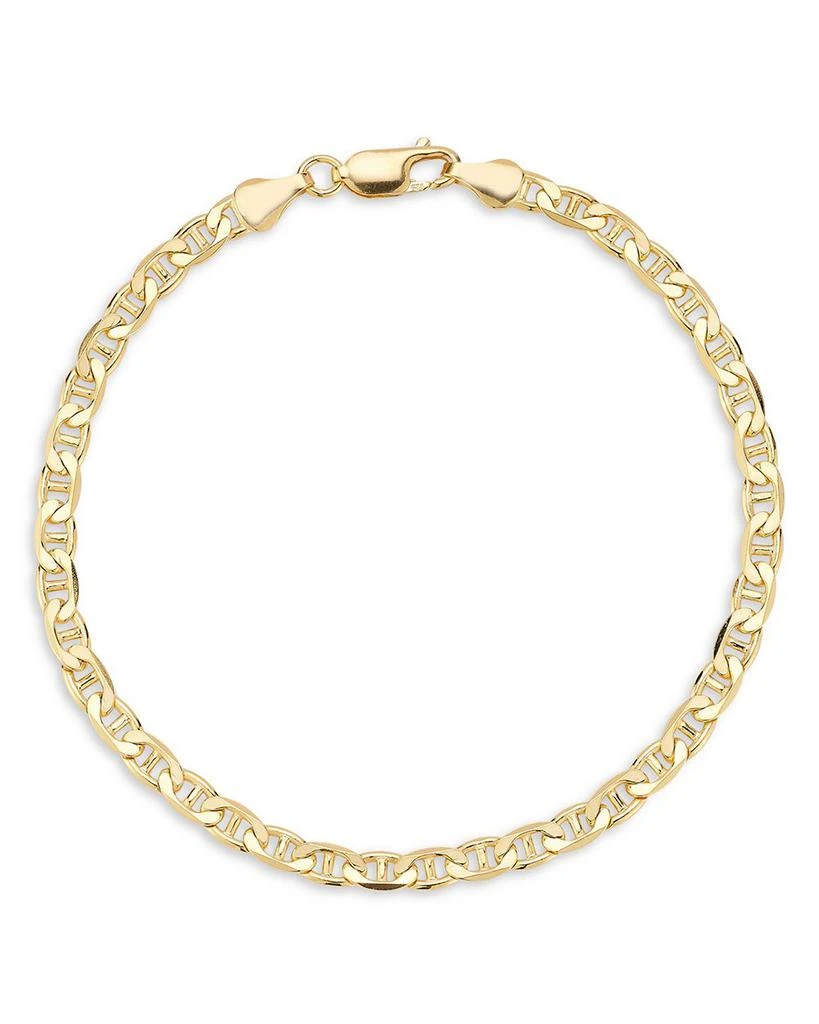 商品Milanesi And Co|18K Yellow Gold On Sterling Silver 4mm Mariner Link Chain Bracelet,价格¥1344,第1张图片详细描述