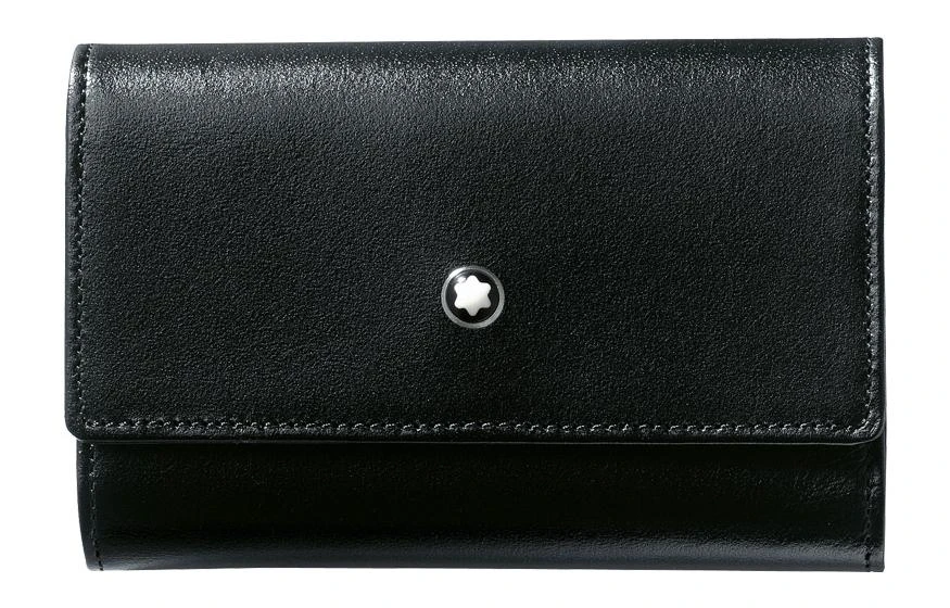 商品[国内直发] MontBlanc|万宝龙 大班系列 六角白星品牌标识 牛皮 钥匙包 男款 黑色,价格¥1534,第1张图片