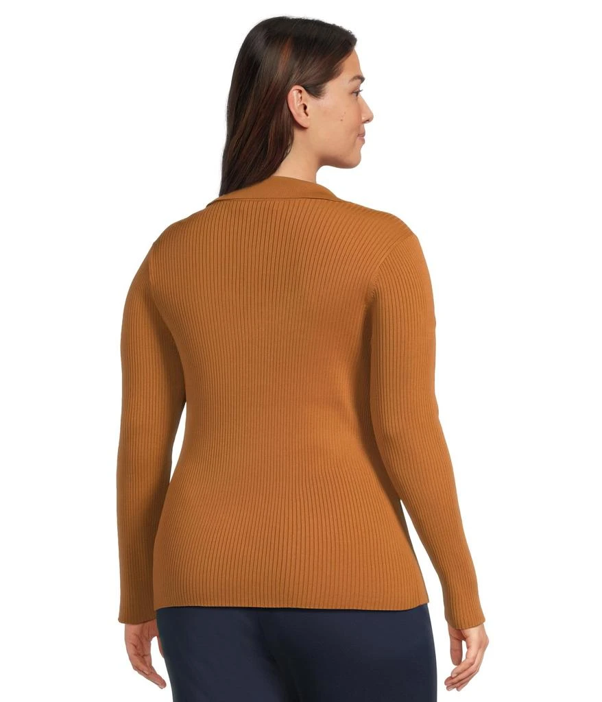 商品Ralph Lauren|Plus-Size Rib-Knit Long-Sleeve Polo Cardigan,价格¥1308,第3张图片详细描述