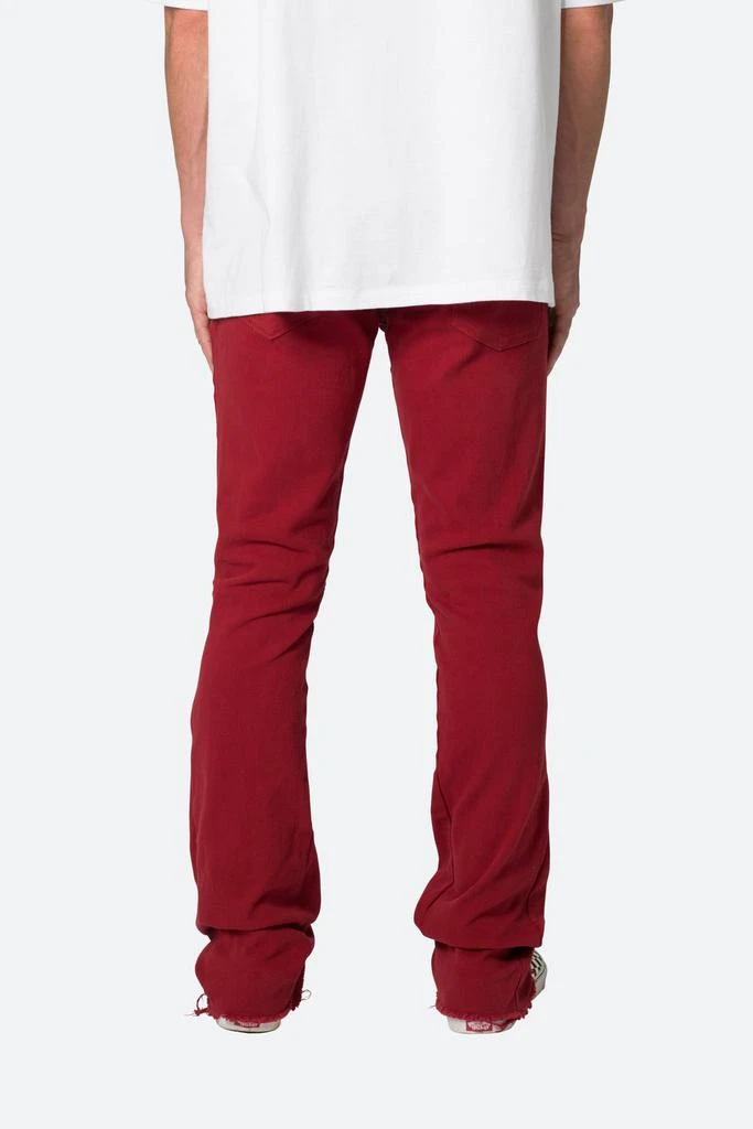 商品MNML|Twill Slim Stacked Pants - Burgundy,价格¥502,第4张图片详细描述