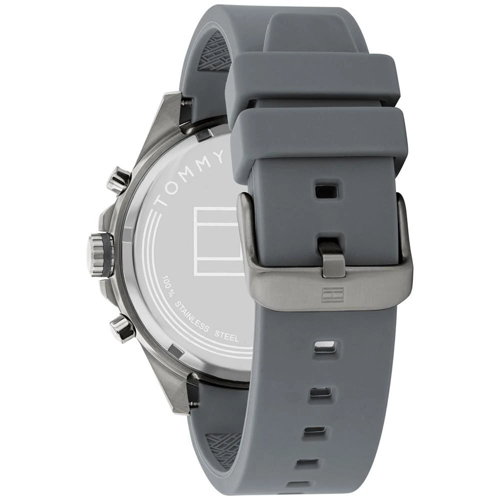 商品Tommy Hilfiger|Men's Gray Silicone Strap Watch 44mm,价格¥1117,第3张图片详细描述