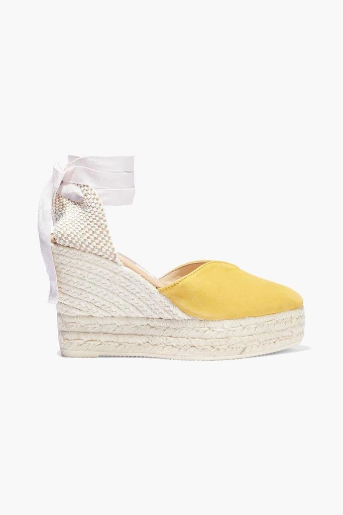 商品MANEBÍ|Hamptons lace-up suede wedge espadrilles,价格¥939,第1张图片