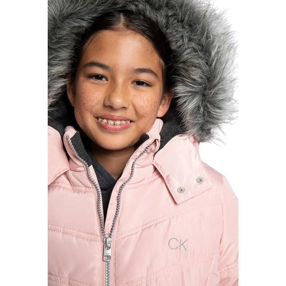 商品Calvin Klein|Big Girls Aerial Puffer Jacket,价格¥456,第5张图片详细描述