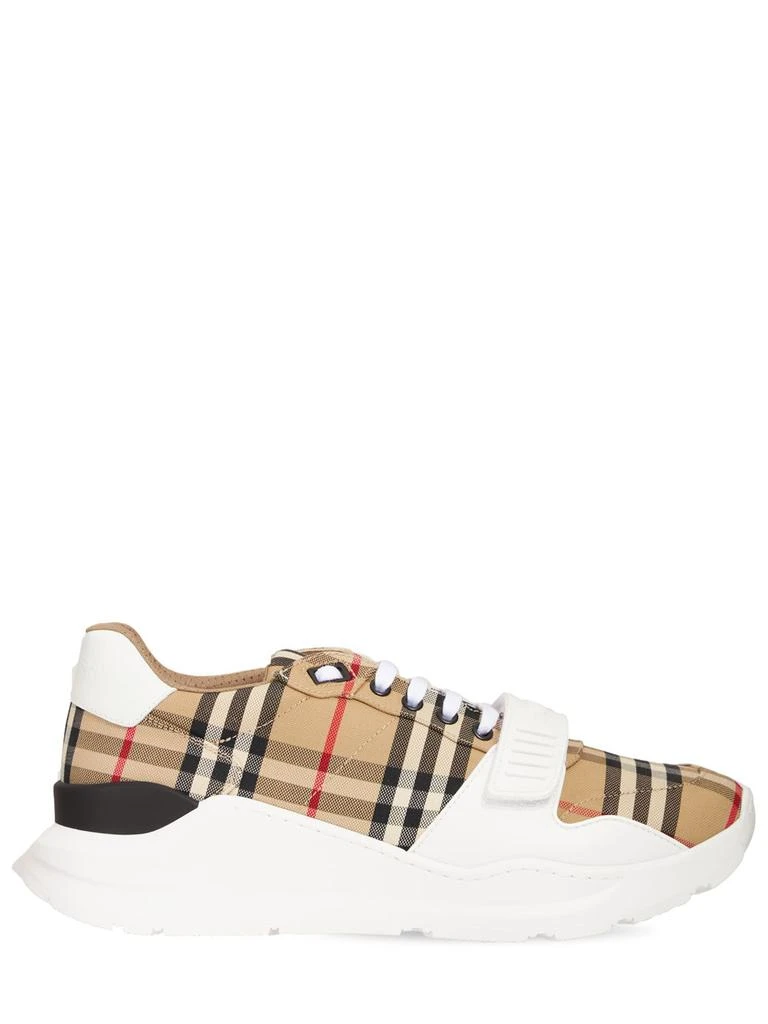 商品Burberry|Check New Regis Cotton Canvas Sneakers,价格¥6448,第1张图片