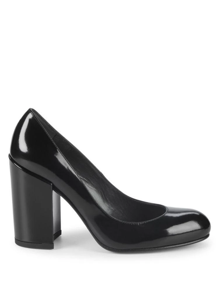 商品Stuart Weitzman|Moda Block Heel Leather Pump,价格¥947,第5张图片详细描述