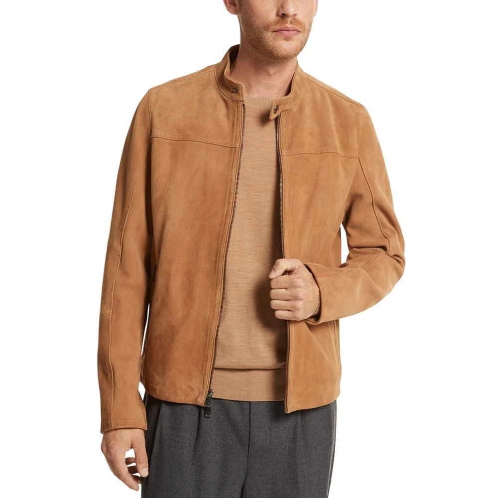 商品Michael Kors|Men's Suede Racer Jacket, Created for Macy's,价格¥3703,第1张图片