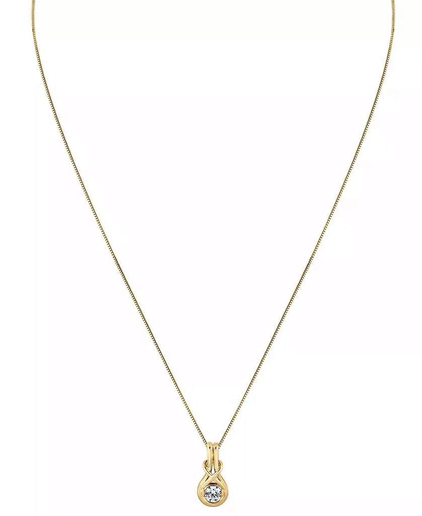 商品Sirena|Diamond Knot 18" Pendant Necklace (1/4 ct. t.w.) in 14k Gold,价格¥15427,第3张图片详细描述