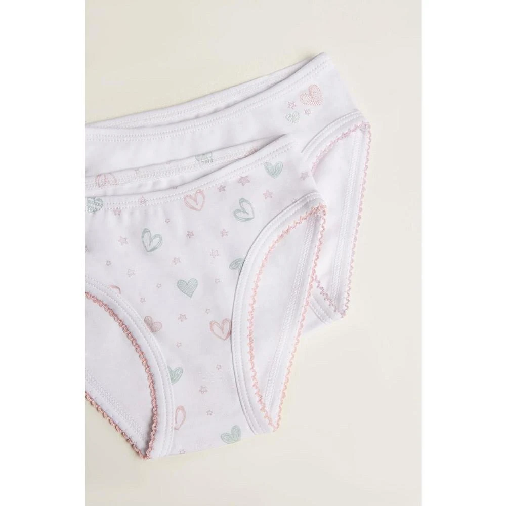 商品babycottons|Ultra Soft girl's peruvian pima cottons Hearts underwear 2 pack, with multi-prints for toddler,价格¥75,第2张图片详细描述
